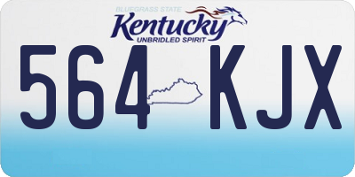 KY license plate 564KJX