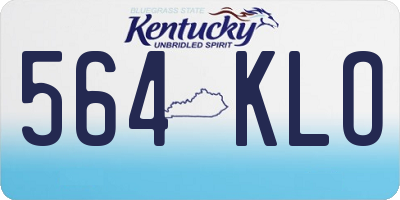 KY license plate 564KLO