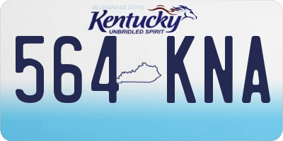 KY license plate 564KNA