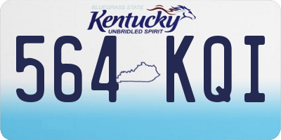 KY license plate 564KQI