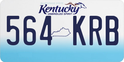 KY license plate 564KRB