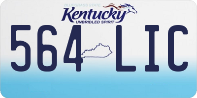 KY license plate 564LIC