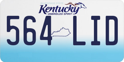 KY license plate 564LID