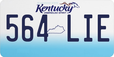 KY license plate 564LIE