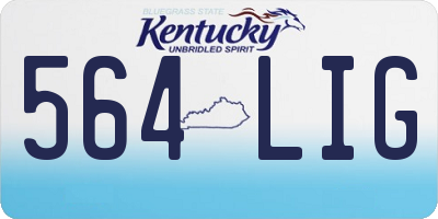 KY license plate 564LIG