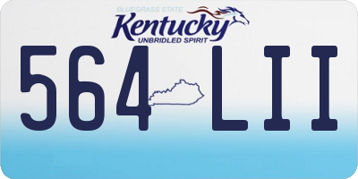 KY license plate 564LII