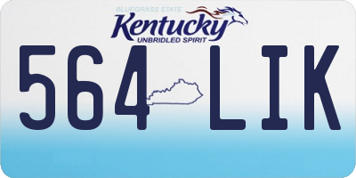 KY license plate 564LIK
