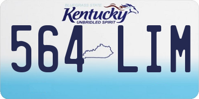 KY license plate 564LIM