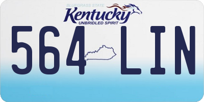 KY license plate 564LIN