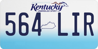 KY license plate 564LIR