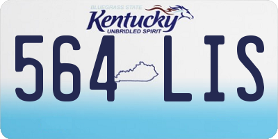 KY license plate 564LIS