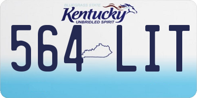 KY license plate 564LIT