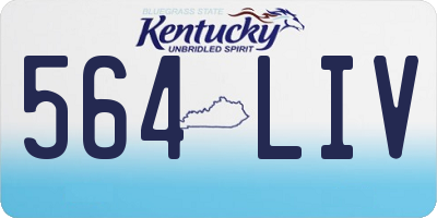 KY license plate 564LIV