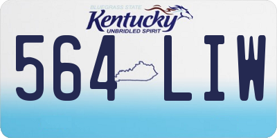 KY license plate 564LIW