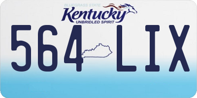 KY license plate 564LIX