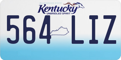 KY license plate 564LIZ