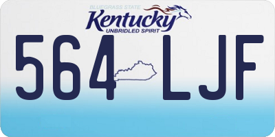 KY license plate 564LJF