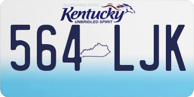 KY license plate 564LJK