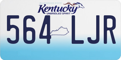 KY license plate 564LJR