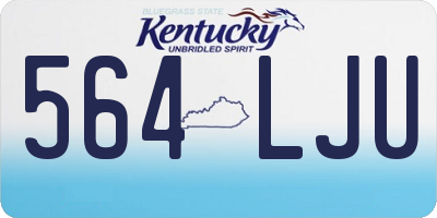 KY license plate 564LJU