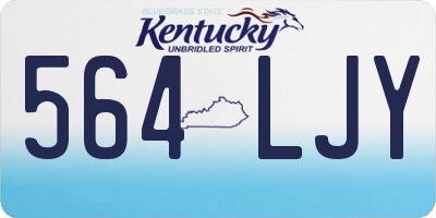 KY license plate 564LJY