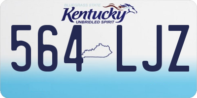 KY license plate 564LJZ