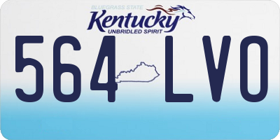 KY license plate 564LVO