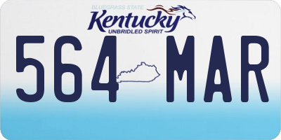 KY license plate 564MAR