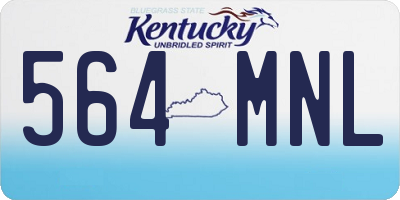 KY license plate 564MNL