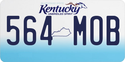 KY license plate 564MOB