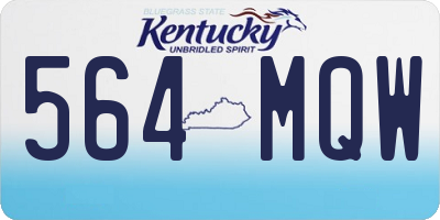 KY license plate 564MQW