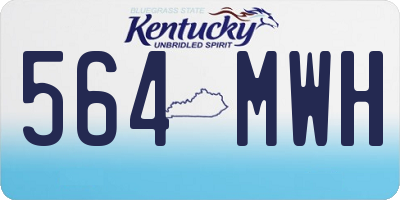 KY license plate 564MWH