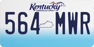 KY license plate 564MWR