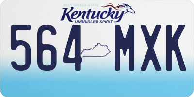 KY license plate 564MXK