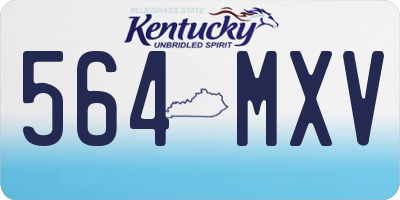 KY license plate 564MXV