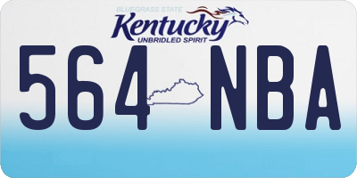 KY license plate 564NBA