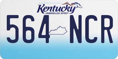 KY license plate 564NCR