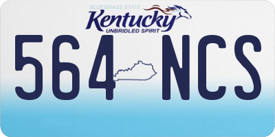 KY license plate 564NCS