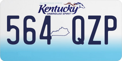 KY license plate 564QZP