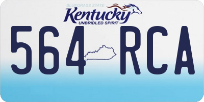 KY license plate 564RCA