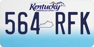 KY license plate 564RFK