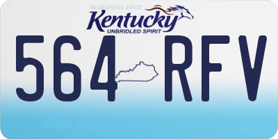 KY license plate 564RFV