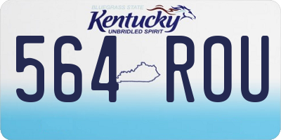 KY license plate 564ROU