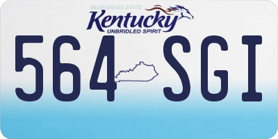 KY license plate 564SGI