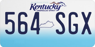 KY license plate 564SGX
