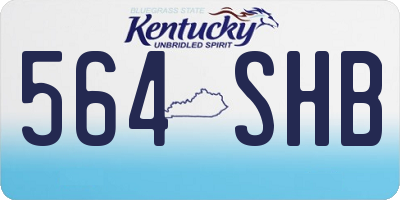 KY license plate 564SHB
