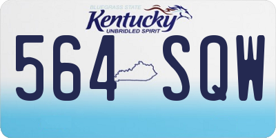 KY license plate 564SQW