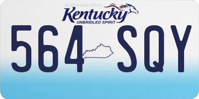 KY license plate 564SQY
