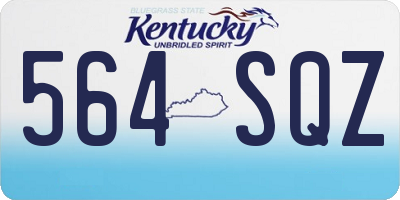 KY license plate 564SQZ