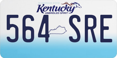 KY license plate 564SRE